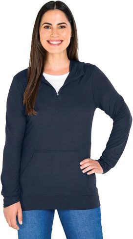سترة بغطاء رأس بسحاب ربع أداء للسيدات من Charles River Apparel in Saudi Arabia