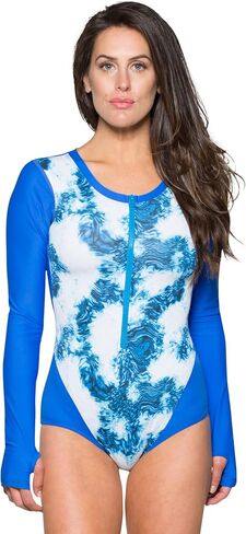 Tuga Women's One Piece Swimsuit, UPF 50+ Sun Protection Swim Shirt, Made in USA in Saudi Arabia