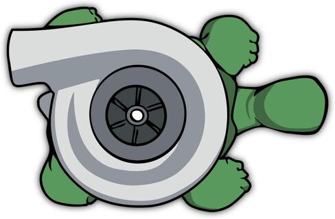 Turbo Turtle JDM - ملصق جرافيك - مقاوم للماء - مقطوع بالقالب مقاوم للبهتان in Saudi Arabia