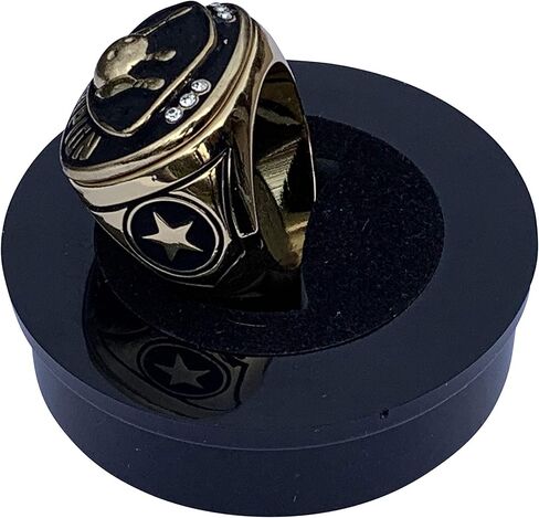 Express Medals Champion Bowling Trophy Ring in Sizes 6 to 15 with Award Display Stand Case and Neck Display Ball Style Chain in Saudi Arabia