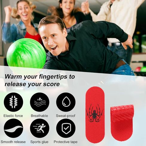 BOXOB 120pcs Spider Bowling Thumb Tape, Comfort Thumb Protector for Bowlers Sweatproof Finger Tape for Women Men Essential Bowling Accessories Enhanced Grip & Pre-Cut in Saudi Arabia