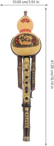 Milisten Purple Bamboo Hulusi Gourd Flute C Key Traditional Chinese Wind Instrument 16 Inch for Beginners Students Folk Music Practice in Kuwait