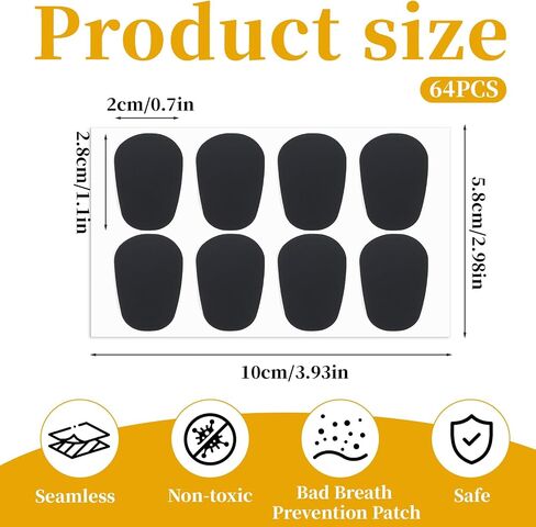 64 Pcs 0.8mm Thick Saxophone and Clarinet Mouthpiece Cushion, Mouthpiece Patches Pads Cushions Thick Oval Rubber Pads with Strong Adhesive for Alto Tenor Sax Beginners Musicians (Black) in Saudi Arabia