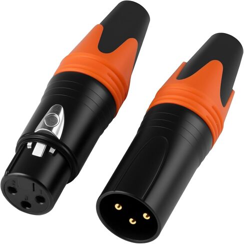 XLR موصل ذكر وأنثى من النوع DIY (أسود 4 أزواج) in Kuwait
