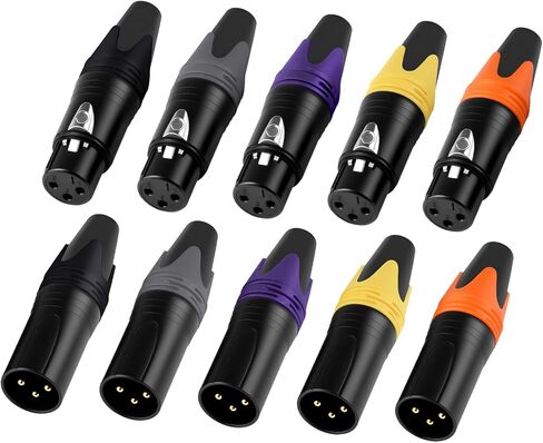 XLR موصل ذكر وأنثى من النوع DIY (أسود 4 أزواج) in Kuwait