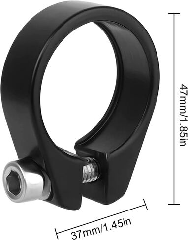 2 Bike Seat Clamps, Aluminum Alloy Post Mounts (31.8mm, Black) for Bicycle Seat Adjustment in Saudi Arabia