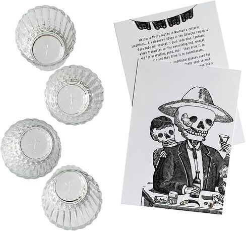 Vaso Veladora Mezcal Glasses from Mexico (Pack of 4) in Saudi Arabia