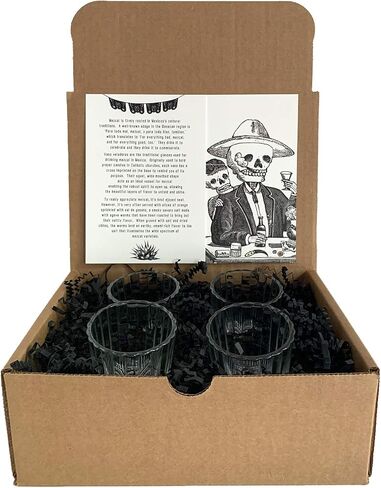 Vaso Veladora Mezcal Glasses from Mexico (Pack of 4) in Saudi Arabia