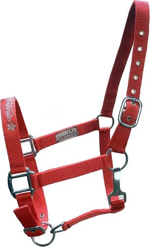 2 Ply Nylon Halter with Silver Merry Christmas Embroidered Nose in Saudi Arabia