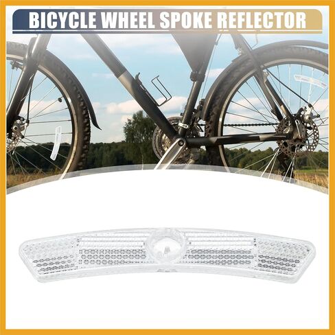 Bike Reflectors 5"x0.79"x0.47" Bike Warning Reflector White 1 Pair Replacement in Saudi Arabia