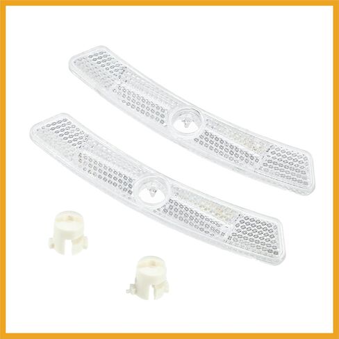 Bike Reflectors 5"x0.79"x0.47" Bike Warning Reflector White 1 Pair Replacement in Saudi Arabia