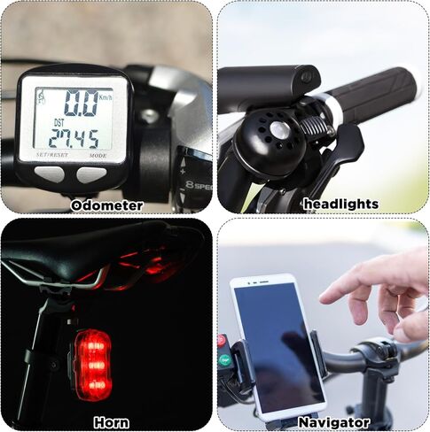40 PCS Silicone Bike Flashlight Mount Rubber Straps with Hooks, Bike Light Mount Silicone Rubber Bands, Black Bicycle Light Strap Replacement for Most Bicycle Lights Sets,4 Styles in Saudi Arabia