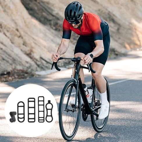 40 PCS Silicone Bike Flashlight Mount Rubber Straps with Hooks, Bike Light Mount Silicone Rubber Bands, Black Bicycle Light Strap Replacement for Most Bicycle Lights Sets,4 Styles in Saudi Arabia