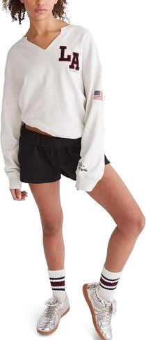 AEROPOSTALE Women's La Notch-Neck Sweatshirt in Saudi Arabia