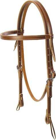 Weaver LeatherWeaver Leather Deluxe Latigo Leather Browband Headstall, Brown in Kuwait