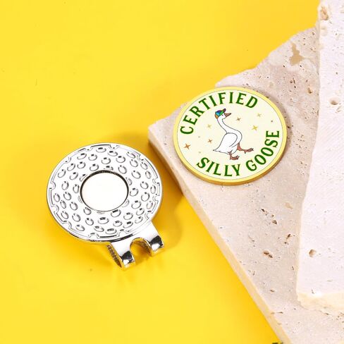 TI-EDC Stocking Stuffer for Him Her, Funny Certified Goose Golf Ball Marker, White Elephant Cool Golf Accessories for Men Women Golf Lovers, Mens Womens Funny Golf Accessories, Silly Goose Gift in Saudi Arabia