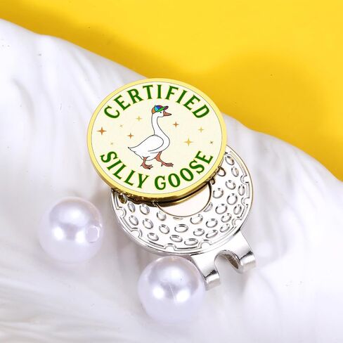 TI-EDC Stocking Stuffer for Him Her, Funny Certified Goose Golf Ball Marker, White Elephant Cool Golf Accessories for Men Women Golf Lovers, Mens Womens Funny Golf Accessories, Silly Goose Gift in Saudi Arabia