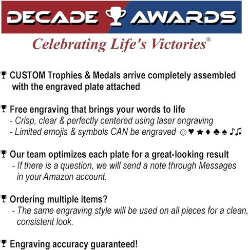 جوائز Decade Awards وسام النجمة - ميدالية جائزة النجمة الذهبية مع شريط - ميدالية منقوشة مخصصة لتقدير الموظفين، وعروض المواهب، والأحداث المدرسية - قم بالتخصيص الآن (3 بوصة) in Saudi Arabia