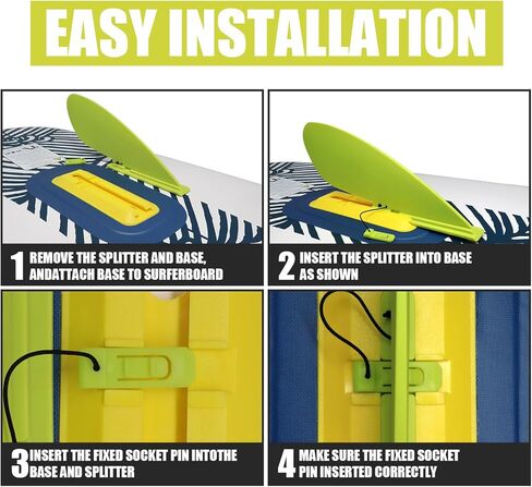 استبدال زعانف ركوب الأمواج على لوح التجديف، زعانف مركزية عالمية للتتبع المستقيم، معززة بالألياف الزجاجية، تركيب بدون أدوات، مثالية للمبتدئين والمحترفين in Kuwait