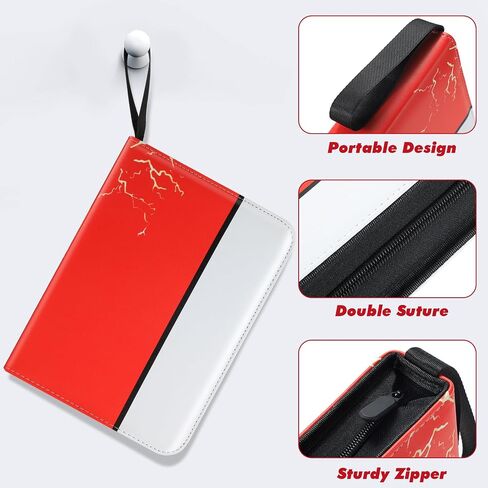 Trading Card Binder, 4 Pocket 400 Cards Holder with 50 Removable Sleeves Display Storage Collector Album Compatible with Pokemon Cards TCG Game Football Sports Cards in Kuwait