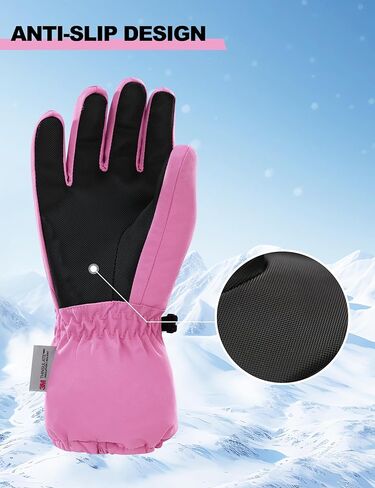 Kids Ski Gloves Waterproof Children Winter Warm Gloves 3M Thinsulate Snow Glove for Boys & Girls Skiing Snowboarding in Kuwait