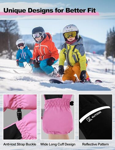 Kids Ski Gloves Waterproof Children Winter Warm Gloves 3M Thinsulate Snow Glove for Boys & Girls Skiing Snowboarding in Kuwait