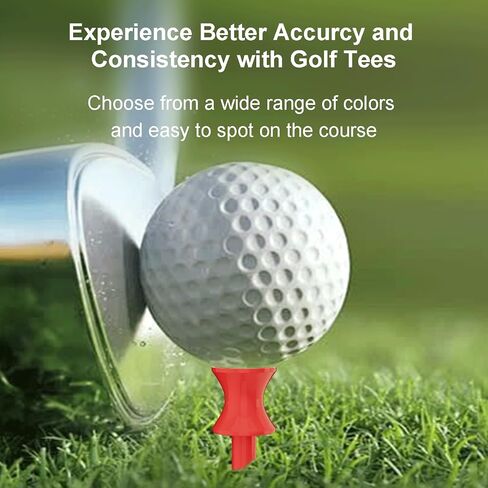 100 Pack 1.25" Plastic Golf Tees, Enhanced Durability & Stability, Engineered to Minimize Friction and Side Spin in Saudi Arabia