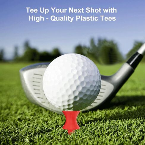 100 Pack 1.25" Plastic Golf Tees, Enhanced Durability & Stability, Engineered to Minimize Friction and Side Spin in Saudi Arabia