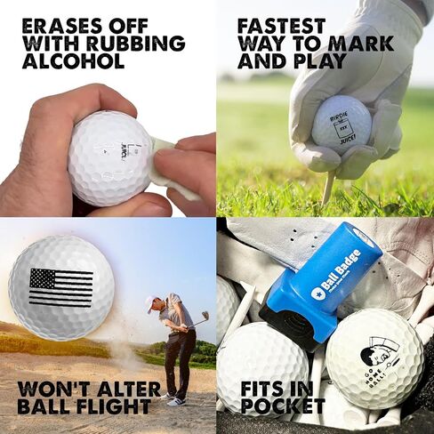 Ball Badge - Golf Ball Stamp, (The America Series) Golf Ball Marker, Reusable Golf Ball Marking Tool to Identify Golf Balls in Saudi Arabia