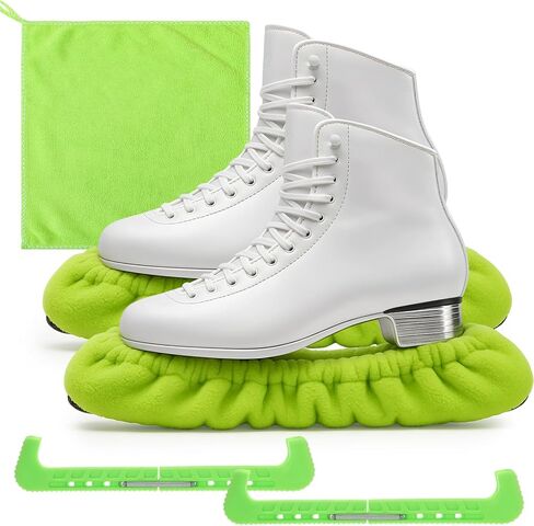 مجموعة هدايا واقيات التزلج من Soulchen ومنشفة، واقيات التزلج على الجليد، أغطية شفرات التزلج الناعمة، واقي الشفرة من أجل هدية التزلج على الجليد والهوكي in Kuwait