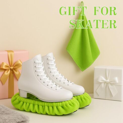 مجموعة هدايا واقيات التزلج من Soulchen ومنشفة، واقيات التزلج على الجليد، أغطية شفرات التزلج الناعمة، واقي الشفرة من أجل هدية التزلج على الجليد والهوكي in Kuwait