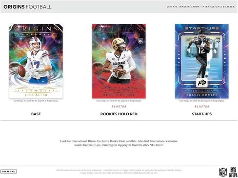 2025 Panini Origins Football International 6-Pack Blaster Trading Card Box (Find 14 Rookies Per Box) in Saudi Arabia