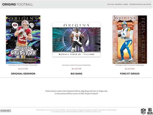 2025 Panini Origins Football International 6-Pack Blaster Trading Card Box (Find 14 Rookies Per Box) in Saudi Arabia