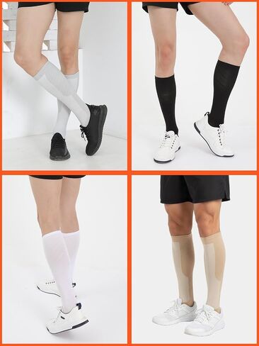 Compression Toe Socks for Men and Women 15-20mmHg, 3 Pairs, Knee High Five Finger Stockings in Saudi Arabia