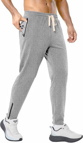 بنطال رياضي رجالي من PLEPAN مزود بجيوب بسحاب ومناسب لتمارين الركض لتدريبات كمال الأجسام في صالة الألعاب الرياضية in Kuwait