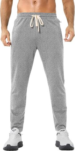 بنطال رياضي رجالي من PLEPAN مزود بجيوب بسحاب ومناسب لتمارين الركض لتدريبات كمال الأجسام في صالة الألعاب الرياضية in Kuwait