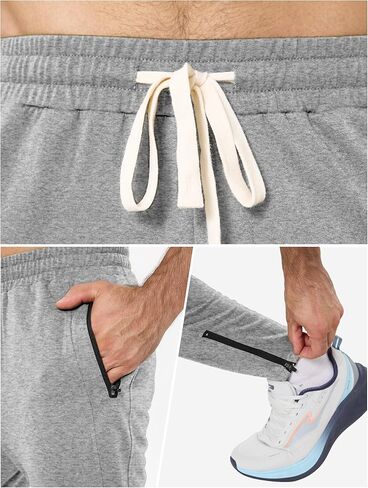 بنطال رياضي رجالي من PLEPAN مزود بجيوب بسحاب ومناسب لتمارين الركض لتدريبات كمال الأجسام في صالة الألعاب الرياضية in Kuwait