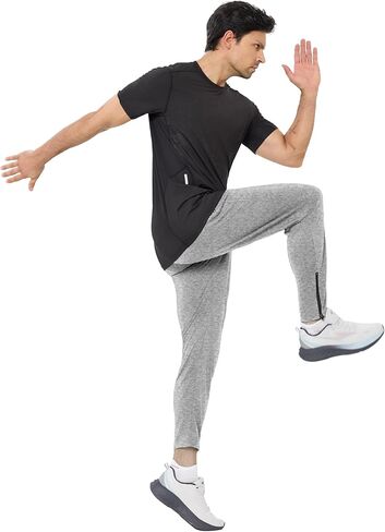 بنطال رياضي رجالي من PLEPAN مزود بجيوب بسحاب ومناسب لتمارين الركض لتدريبات كمال الأجسام في صالة الألعاب الرياضية in Kuwait