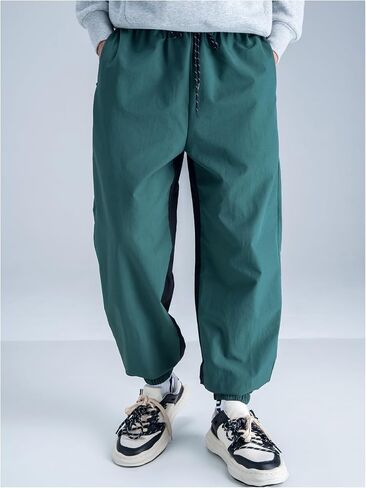 OYOANGLE Men's Y2K Contrast Piping Drawstring Sweatpants Drawstring Letter Pockets Streetwear Pants Casual Lounge Trousers in Saudi Arabia
