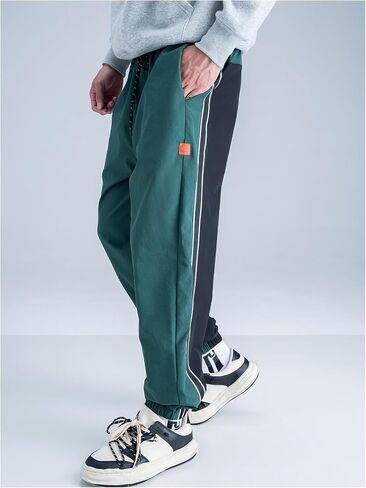 OYOANGLE Men's Y2K Contrast Piping Drawstring Sweatpants Drawstring Letter Pockets Streetwear Pants Casual Lounge Trousers in Saudi Arabia