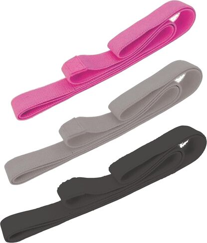 Long Resistance Bands Set, 3 Pack Fabric Exercise Bands, Pink Gray Black, Full Body Strength Training, Pull Up Assistance, Workout, Yoga, Physical Therapy in Saudi Arabia