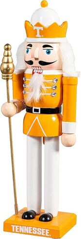 NCAA Nutcracker Statue, 12 Inch Wooden Christmas Nutcracker Figure, Holiday Tabletop & Shelf Décor, Festive Home Decoration and Gift for College Sports Fans (University of Tennessee) in Saudi Arabia