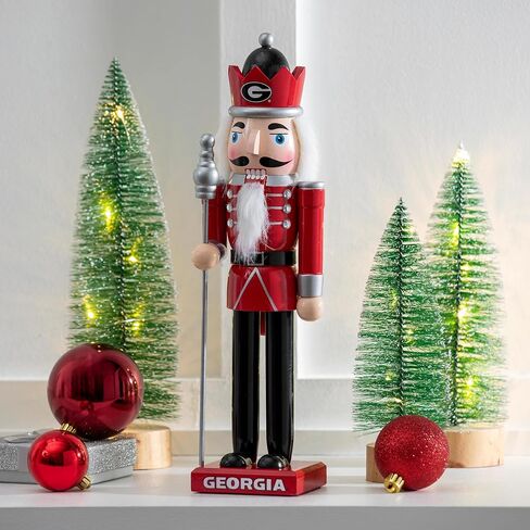 NCAA Nutcracker Statue, 12 Inch Wooden Christmas Nutcracker Figure, Holiday Tabletop & Shelf Décor, Festive Home Decoration and Gift for College Sports Fans (University of Tennessee) in Saudi Arabia