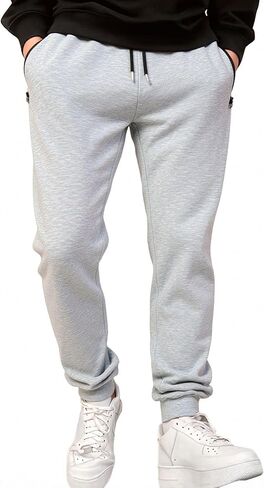 Men's Fleece Joggers with Pockets Sports Pants Casual & Fashionable in Saudi Arabia
