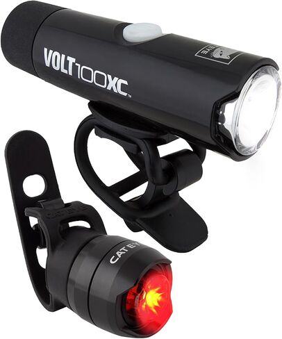Cateye Volt 100XC / ORB Battery Bike Light Set, Black in Saudi Arabia