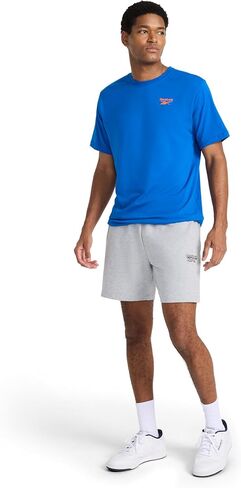 Reebok Mens Locker 7" Short, Standard Fit, Midweight Stretch Cotton-Poly Fabric in Saudi Arabia