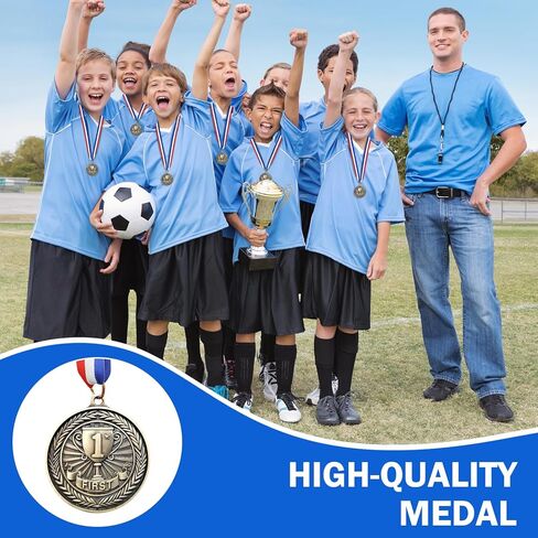 1st Place Award Medals, Gold First Place Medal Bulk, Winner Medals for Award for Sports, Competitions, Party, Spelling Bees, Olympic Style, 2 Inches in Kuwait