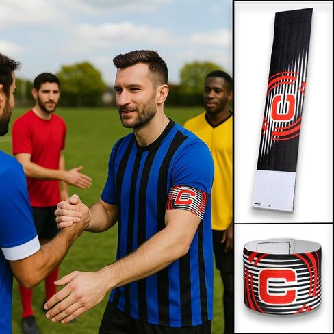 Captain's Armband Soccer Football Captain Armbands for Multi-Sport - Pack of 5 Colour in Kuwait