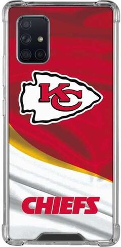 Skinit Clear Phone Case Compatible with Galaxy A71 5G - Officially Licensed NFL Kansas City Chiefs Design in Saudi Arabia