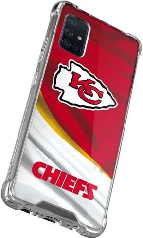 Skinit Clear Phone Case Compatible with Galaxy A71 5G - Officially Licensed NFL Kansas City Chiefs Design in Saudi Arabia